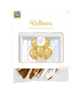 Ballonnen 21 Jaar Goud Wit 30cm 8st